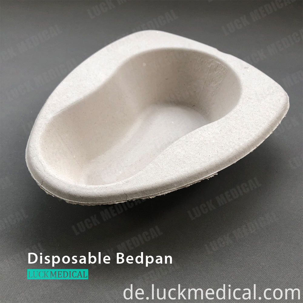 Einweg-Bettpfanne 0046 Einweg-Zellstoff-Bettpfanne 2 Disposable Bedpan 0046 Disposable Pulp Bedpan 2